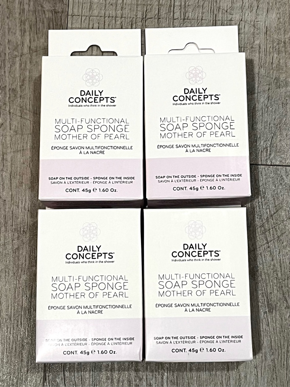 NEW 4× Daily Concepts Multi- Functional Soap Sponge Mother of Pearl (#m1)